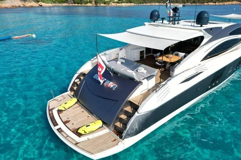a boat on the water aboard LIGHT BLUE Yacht for Sale