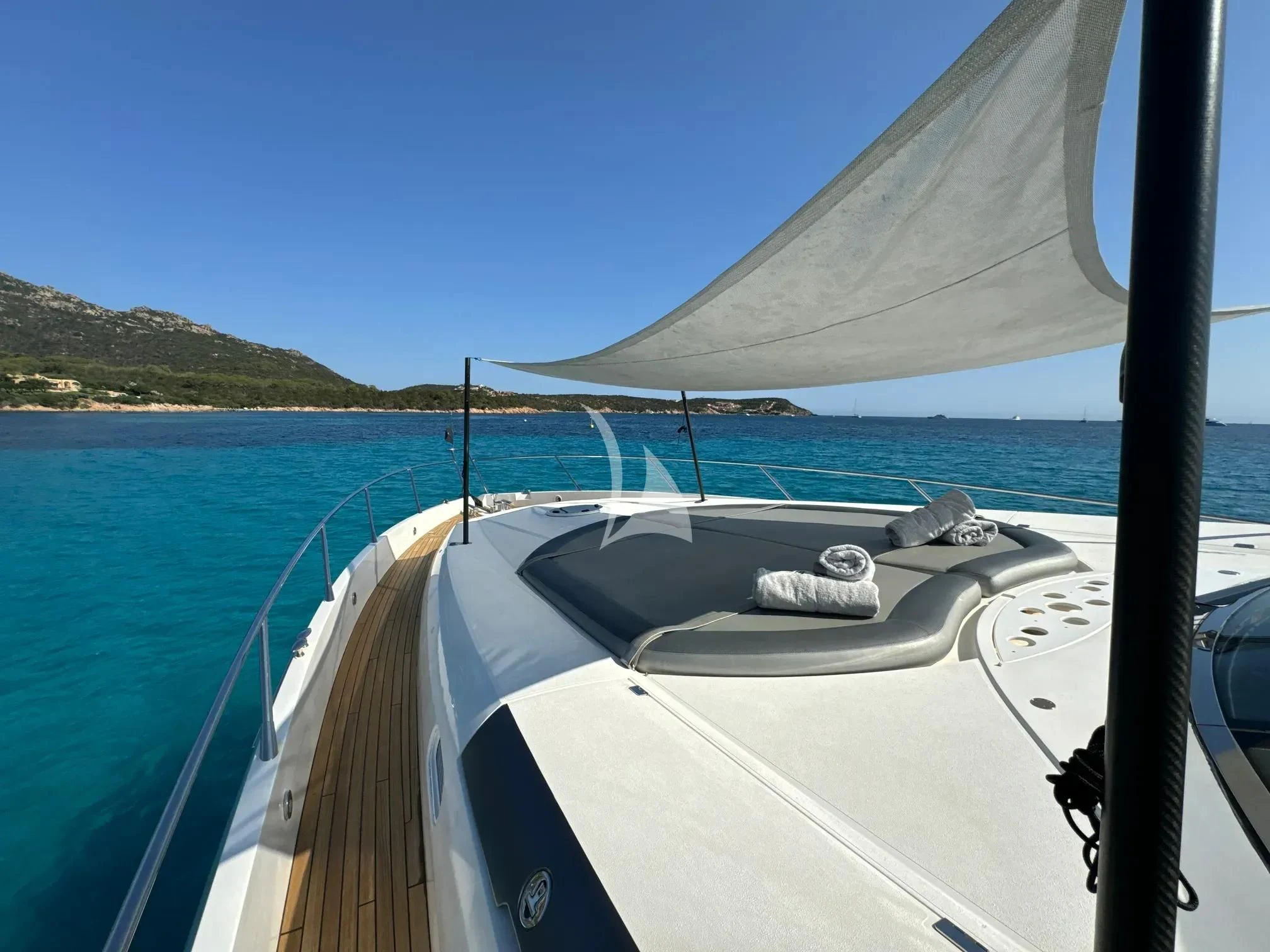 a boat on the water aboard LIGHT BLUE Yacht for Sale
