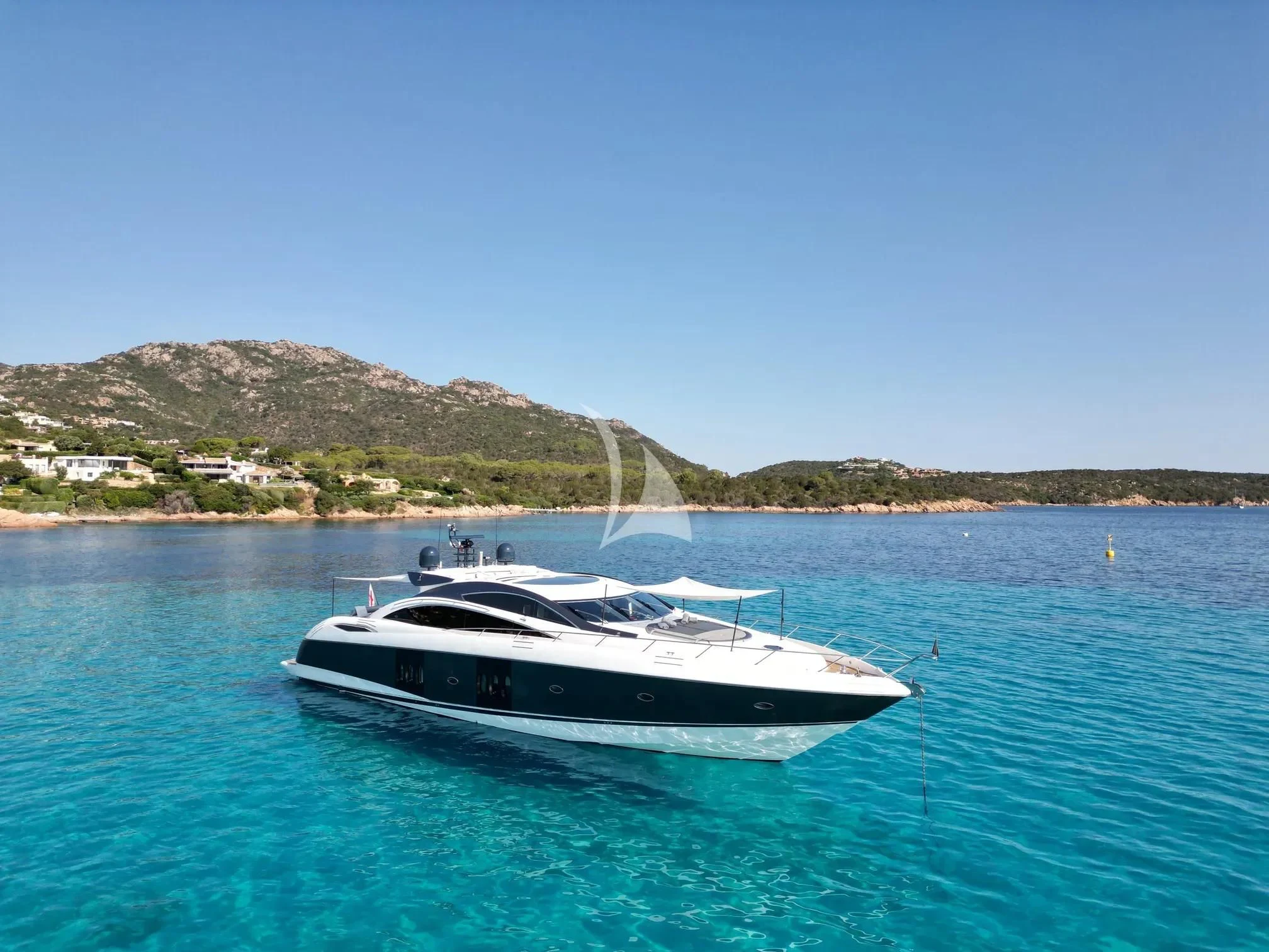 a boat in the water aboard LIGHT BLUE Yacht for Sale