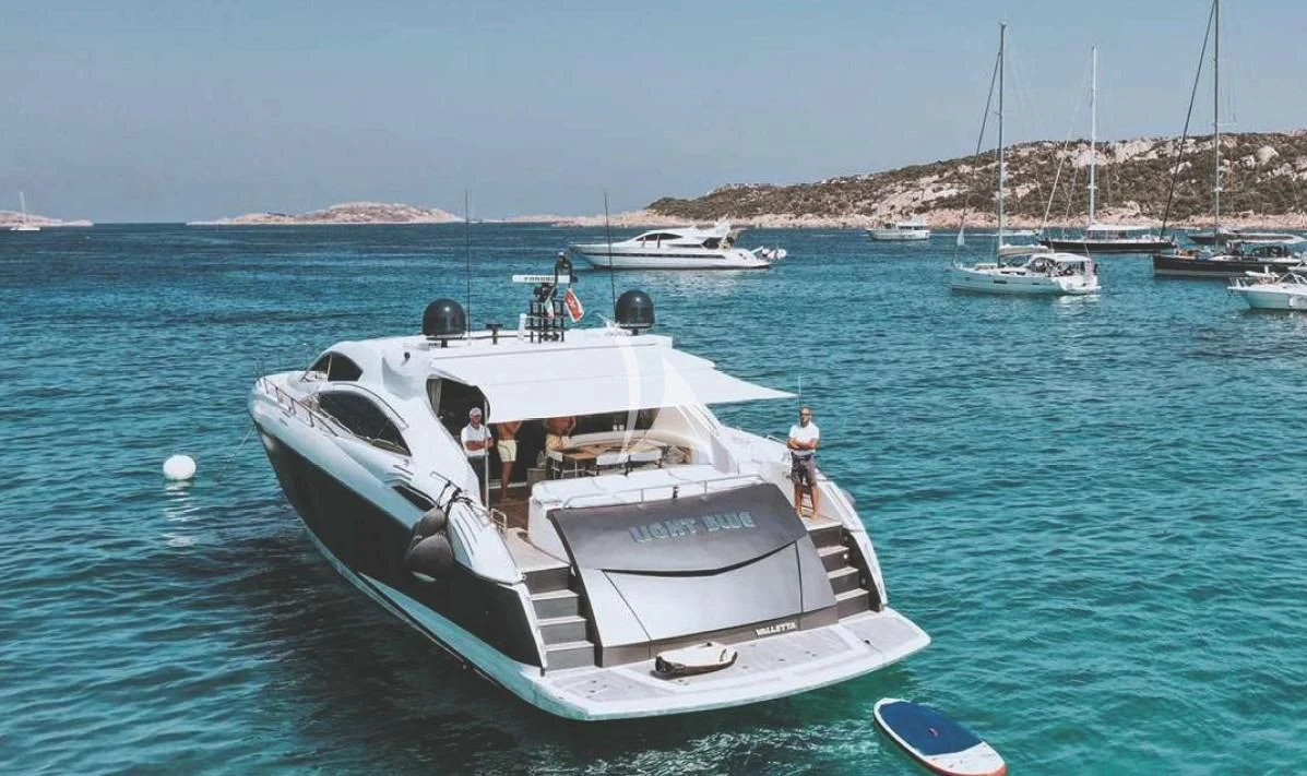 a boat in the water aboard LIGHT BLUE Yacht for Sale