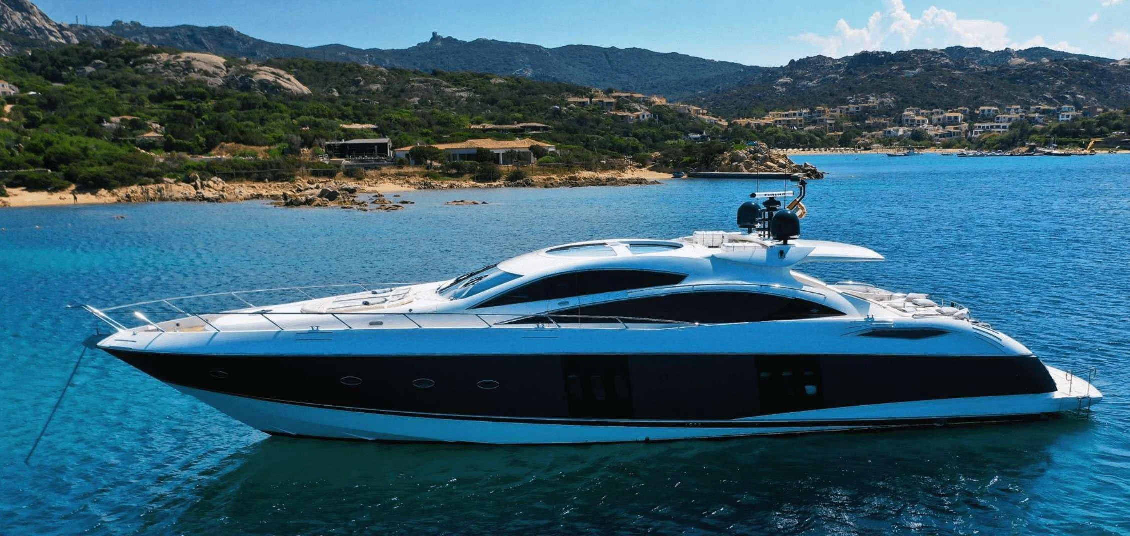 a boat on the water aboard LIGHT BLUE Yacht for Sale
