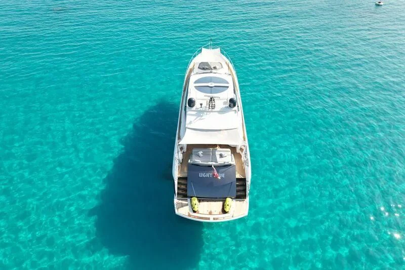 a boat in the water aboard LIGHT BLUE Yacht for Sale