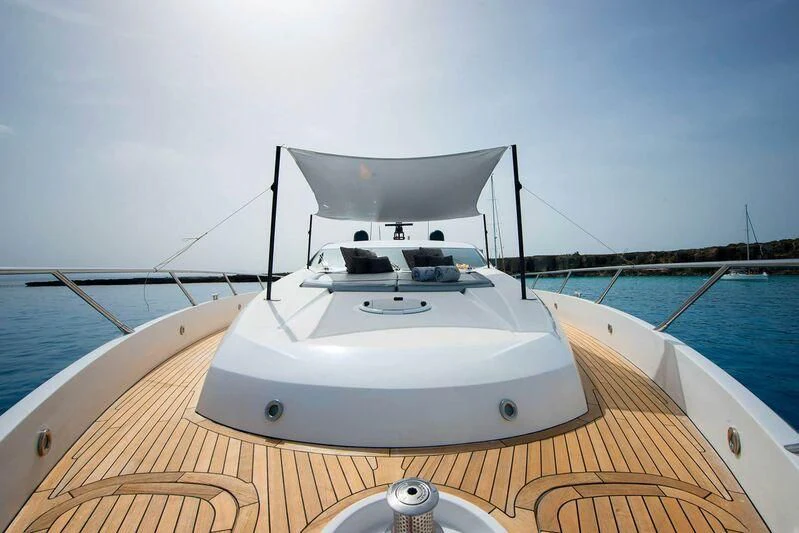 a boat on a deck aboard LIGHT BLUE Yacht for Sale