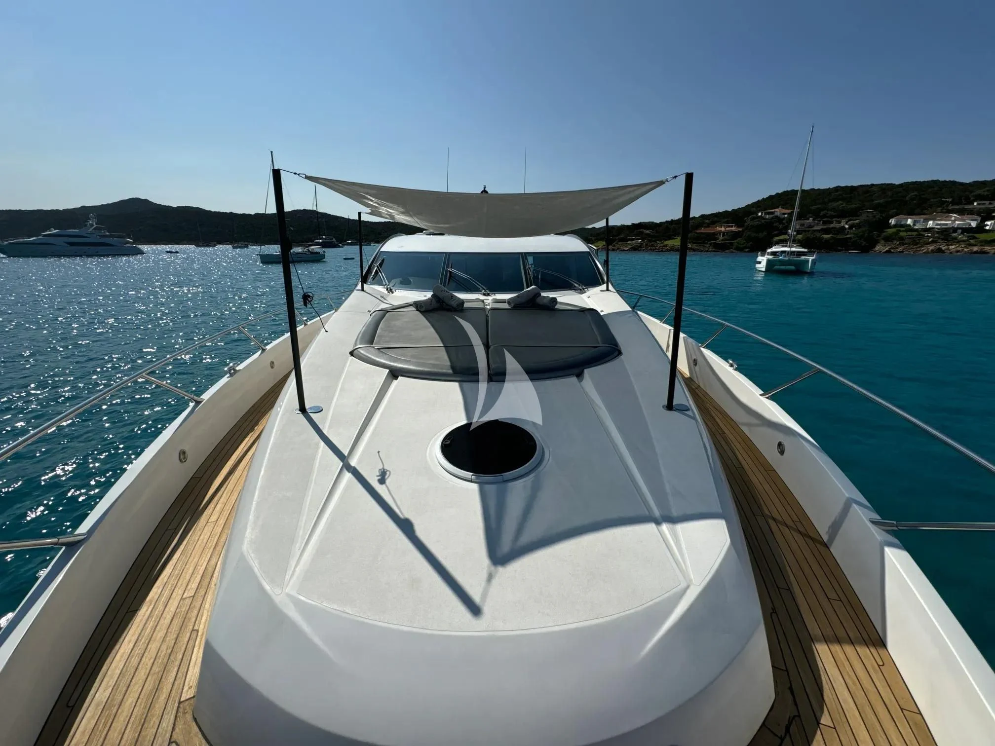 a boat on the water aboard LIGHT BLUE Yacht for Sale