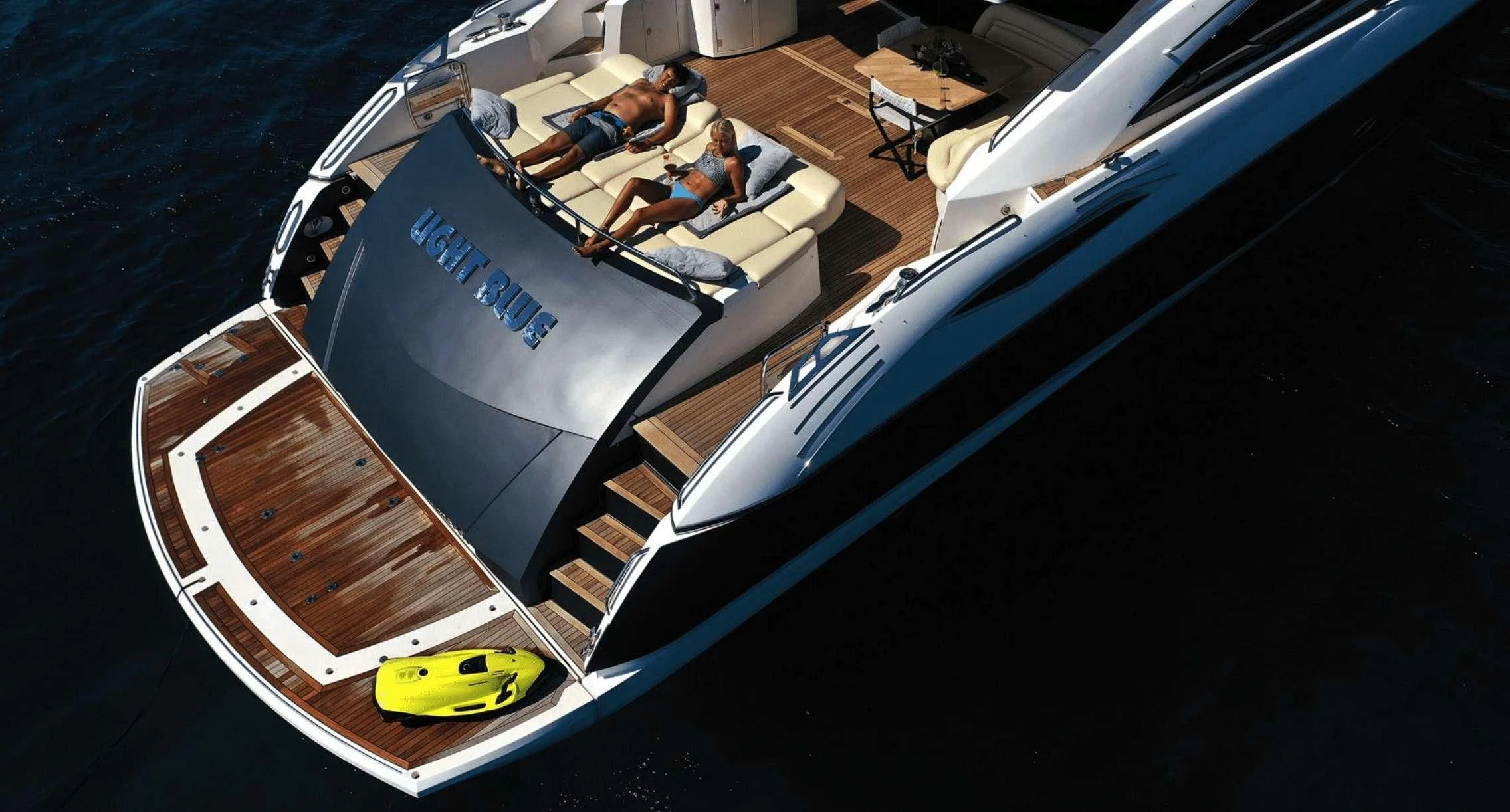 a boat on the water aboard LIGHT BLUE Yacht for Sale