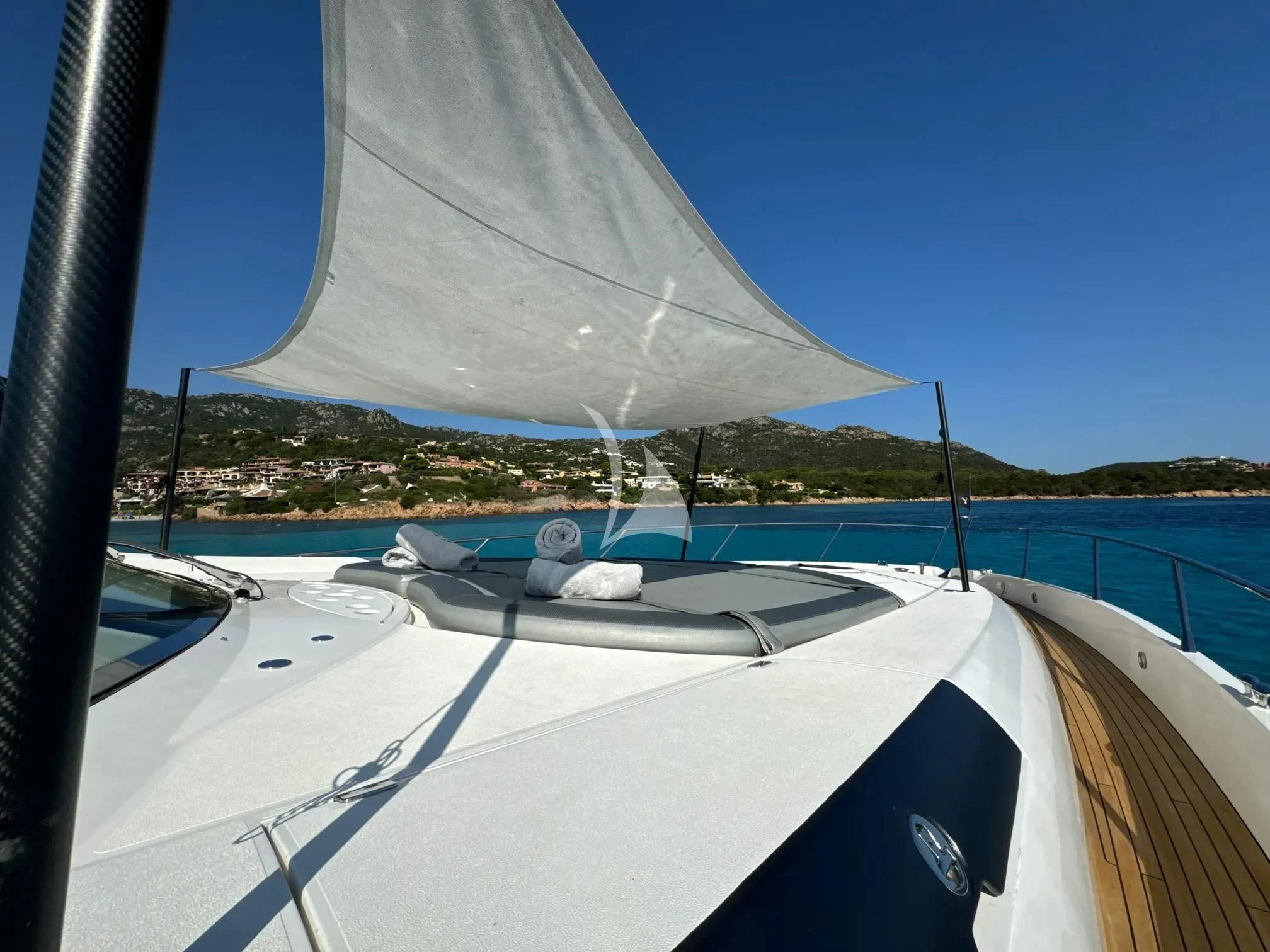 a boat on the water aboard LIGHT BLUE Yacht for Sale