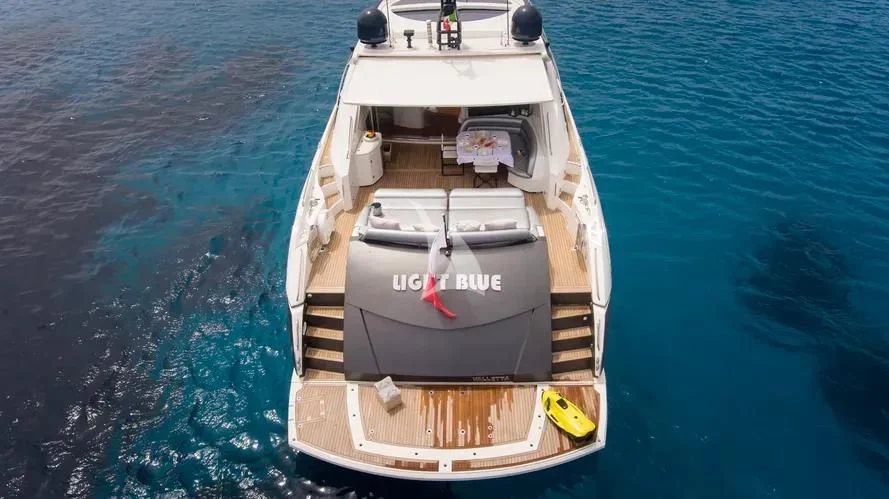 a boat on the water aboard LIGHT BLUE Yacht for Sale