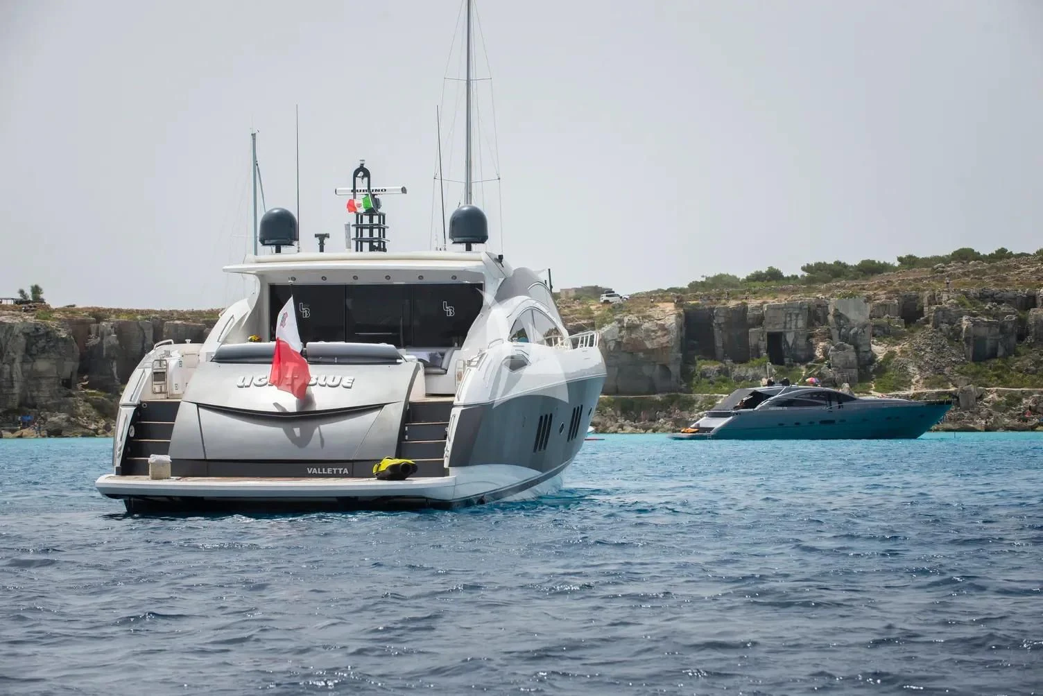 a boat in the water aboard LIGHT BLUE Yacht for Sale