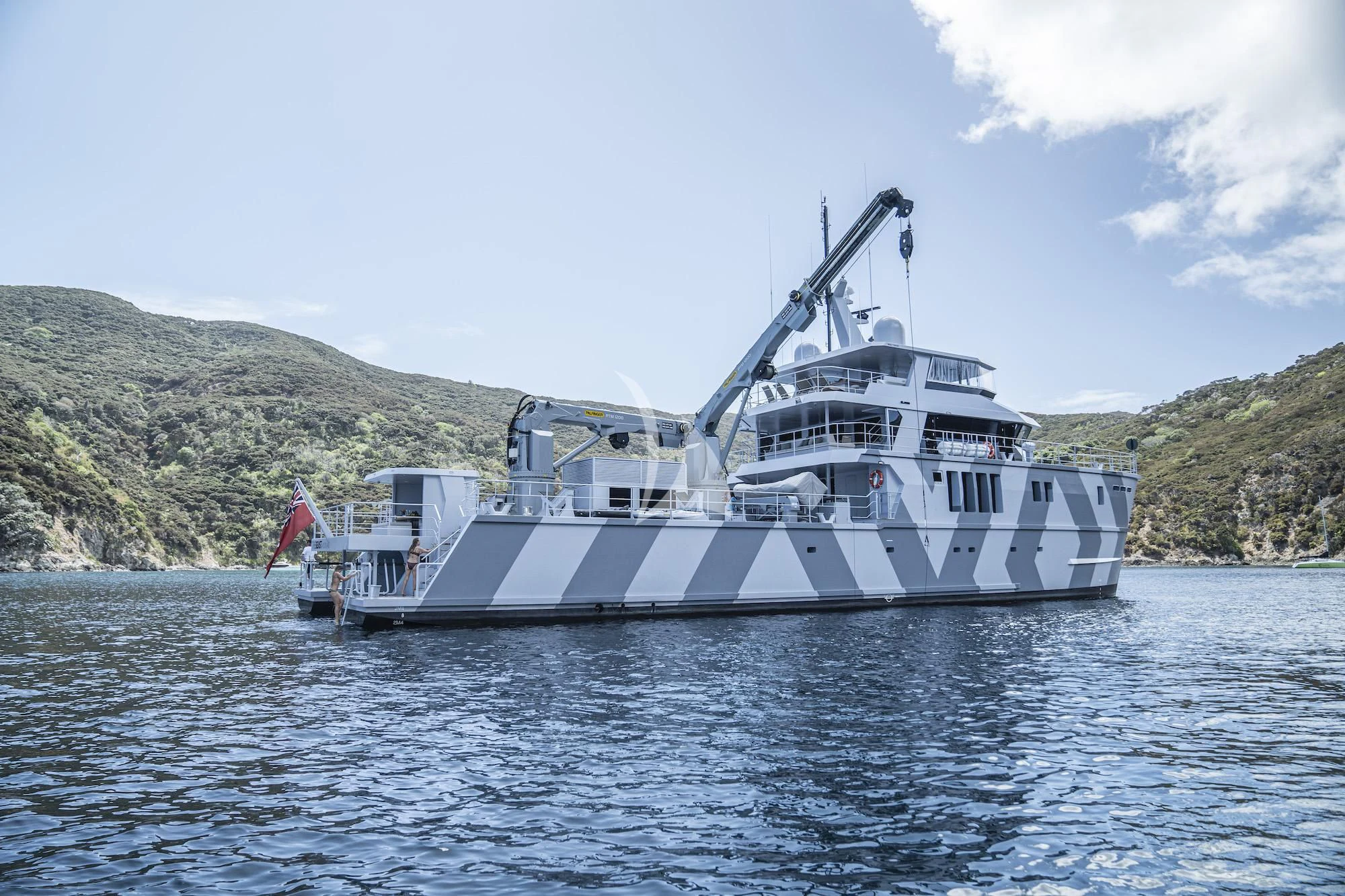 a boat on the water aboard THE BEAST Yacht for Sale