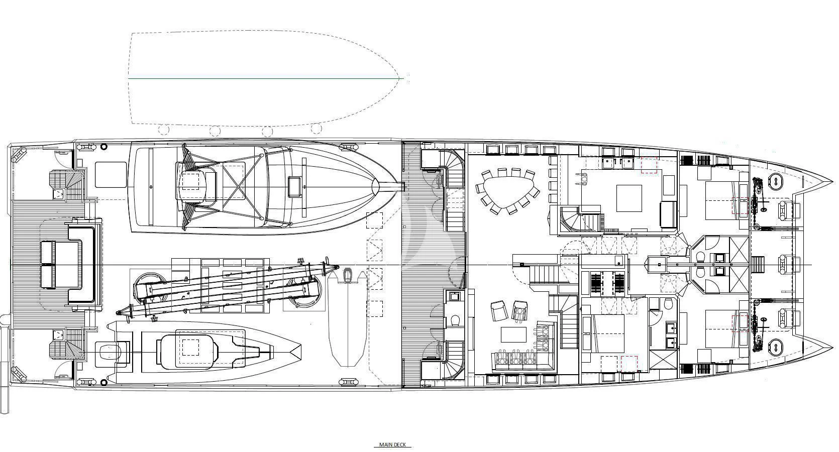 diagram, engineering drawing aboard THE BEAST Yacht for Sale