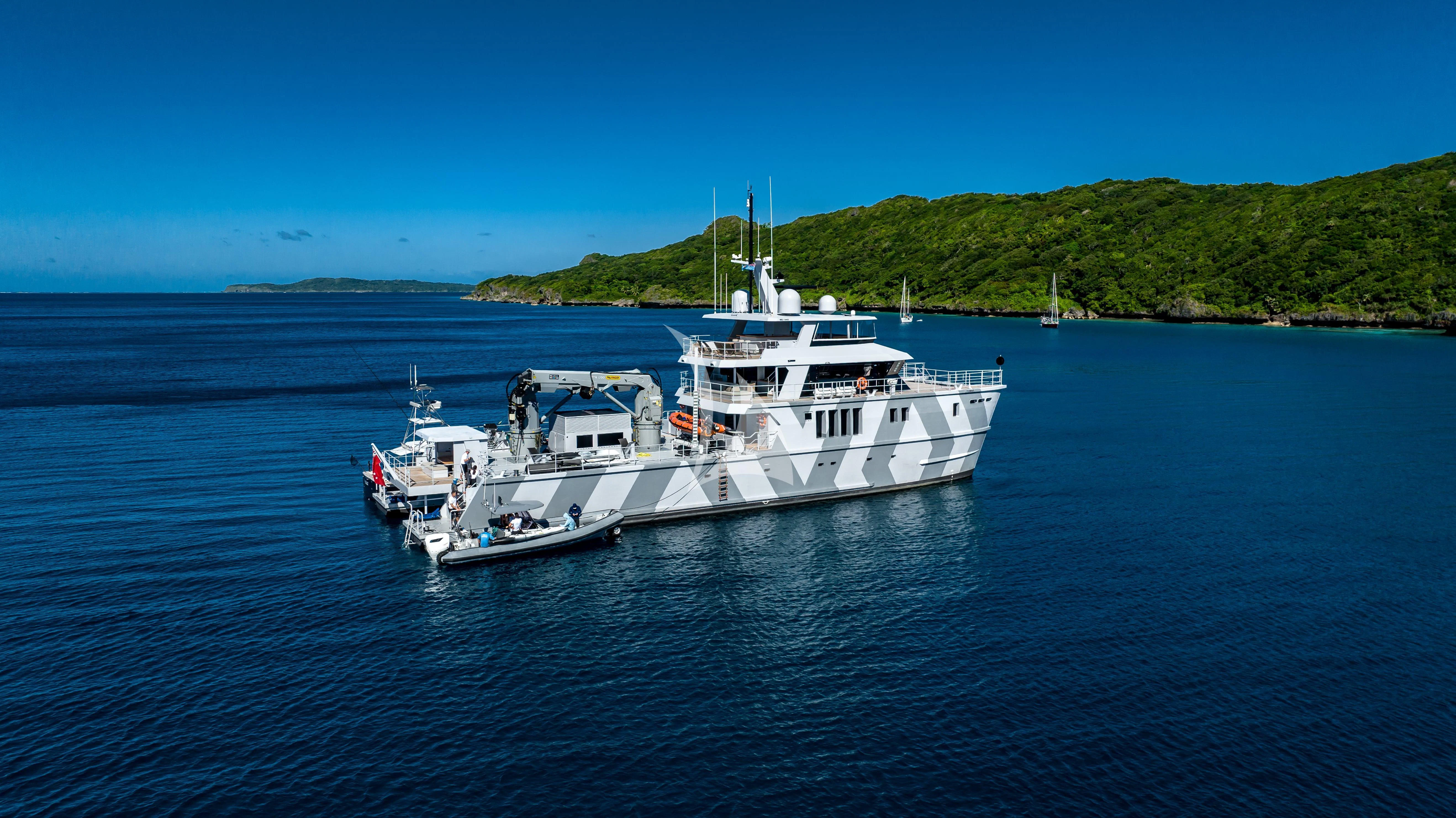 a boat in the water aboard THE BEAST Yacht for Sale