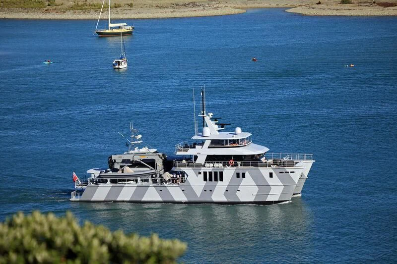 a boat on the water aboard THE BEAST Yacht for Sale