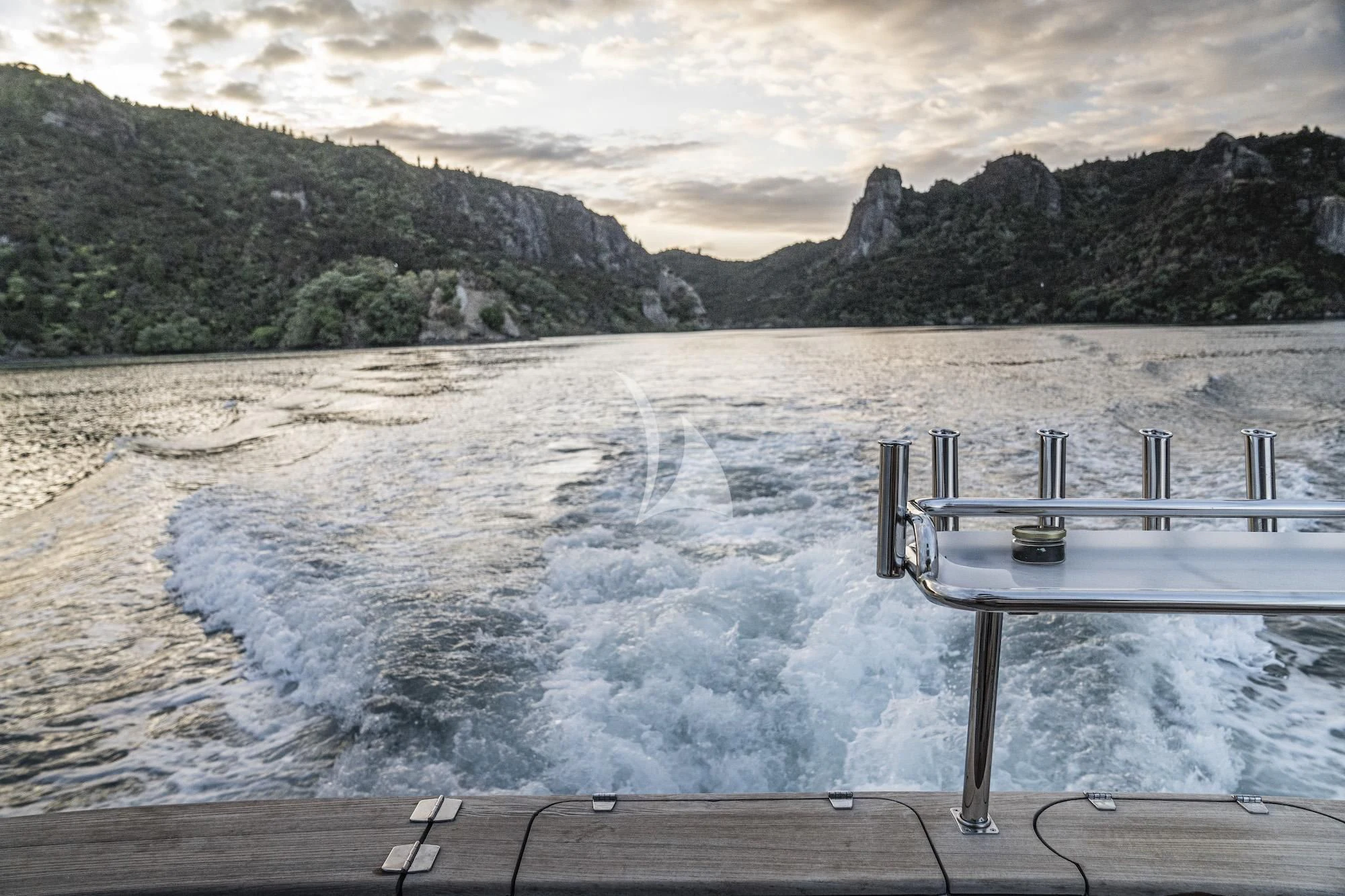 a table on a beach aboard THE BEAST Yacht for Sale
