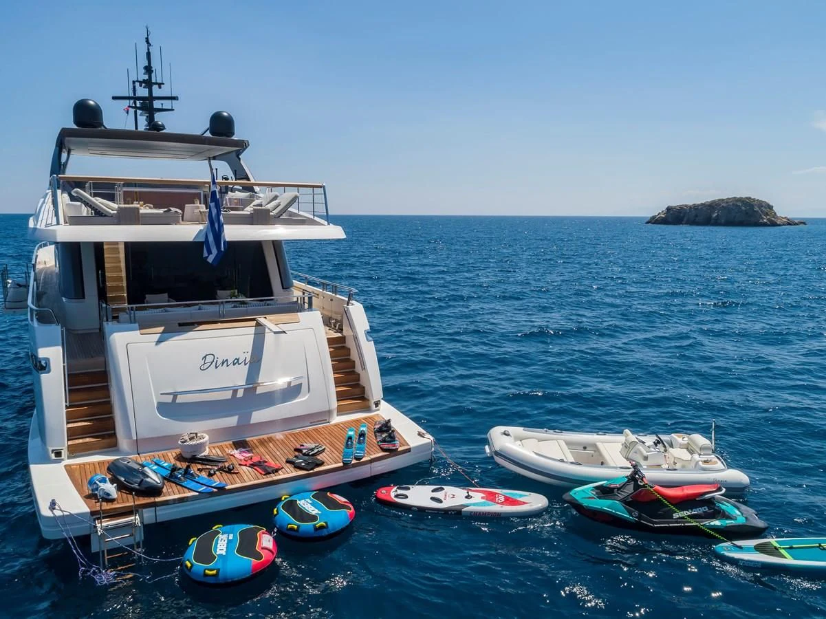 boats on the water aboard DINAIA Yacht for Charter