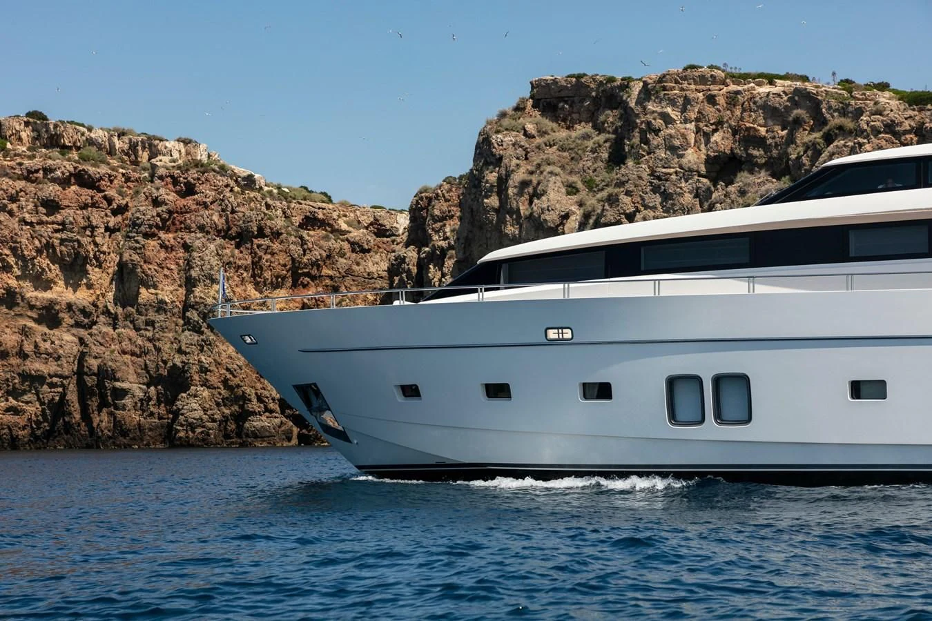 a boat on the water aboard DINAIA Yacht for Charter