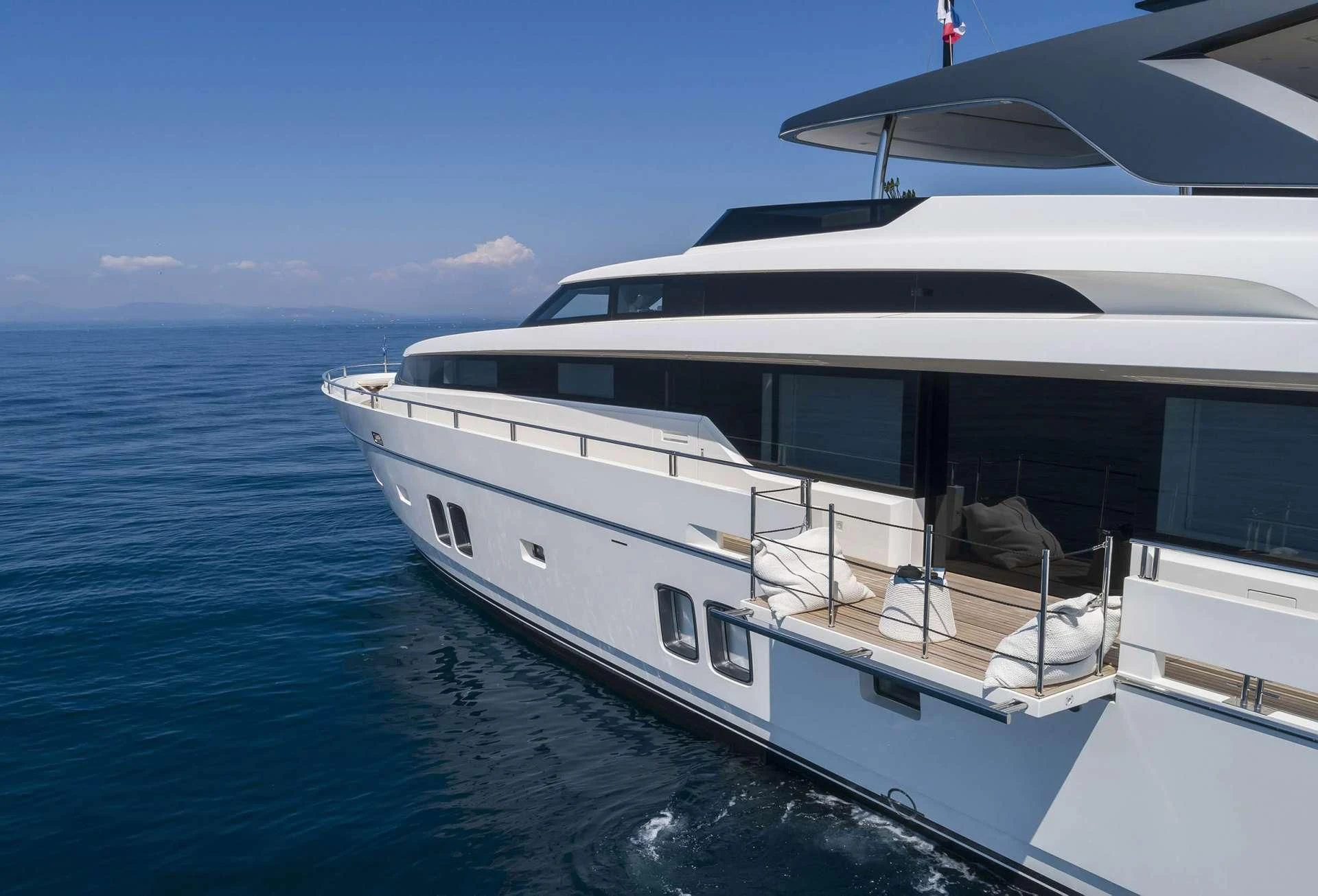 a boat in the water aboard DINAIA Yacht for Charter