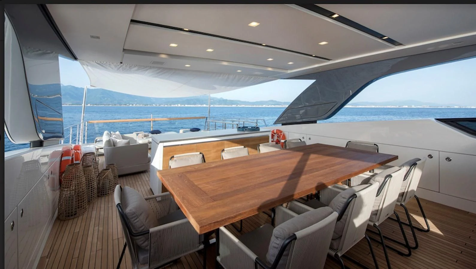 inside of a boat aboard DINAIA Yacht for Charter