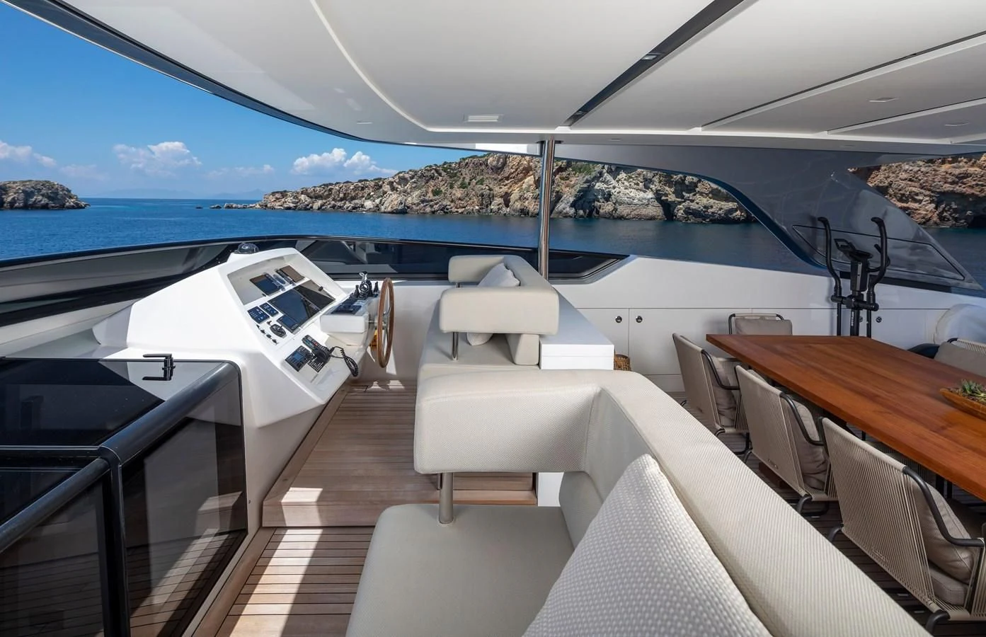 a boat on the water aboard DINAIA Yacht for Charter