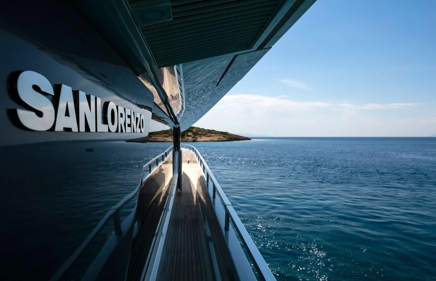 a boat on the water aboard DINAIA Yacht for Charter