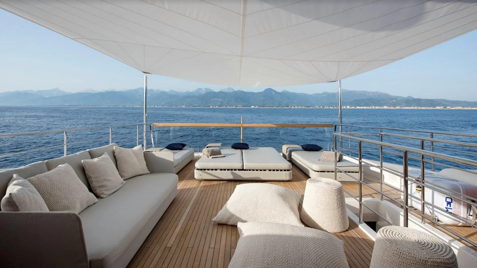 a boat on the water aboard DINAIA Yacht for Charter