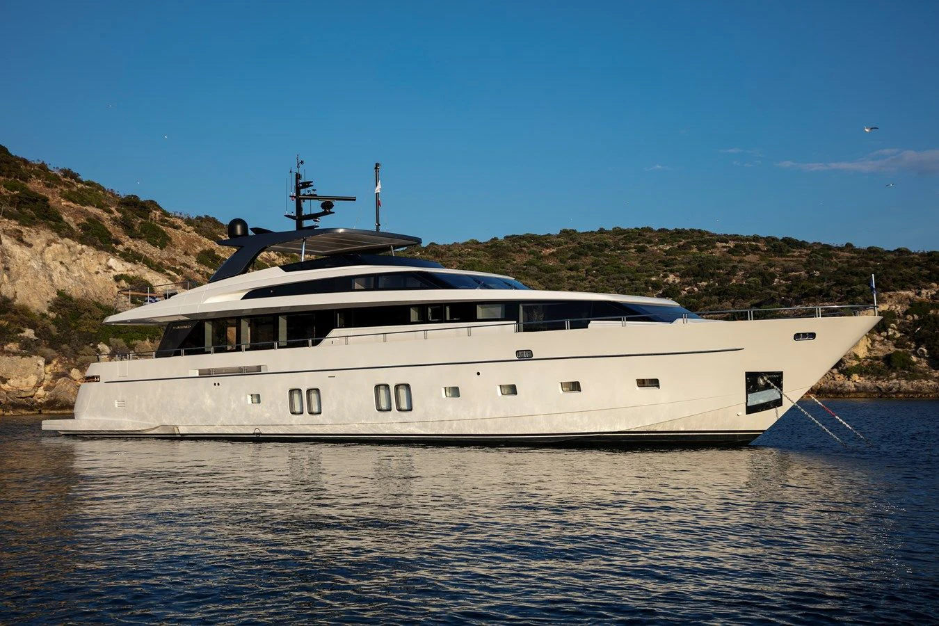 a boat on the water aboard DINAIA Yacht for Charter