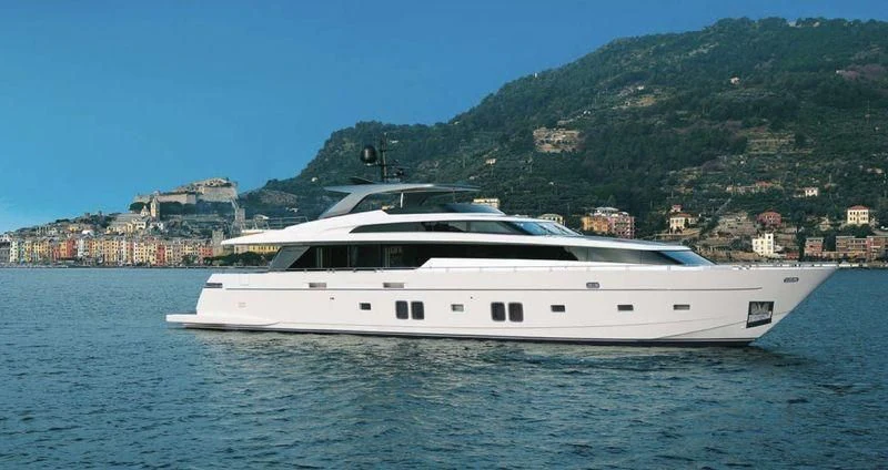 a boat on the water aboard DINAIA Yacht for Charter