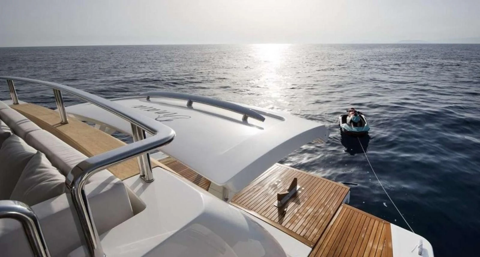 a boat on the water aboard DINAIA Yacht for Charter