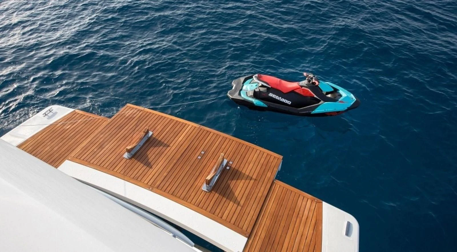 a boat in the water aboard DINAIA Yacht for Charter