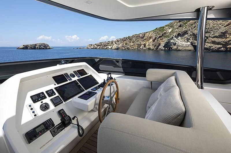 a boat on the water aboard DINAIA Yacht for Charter