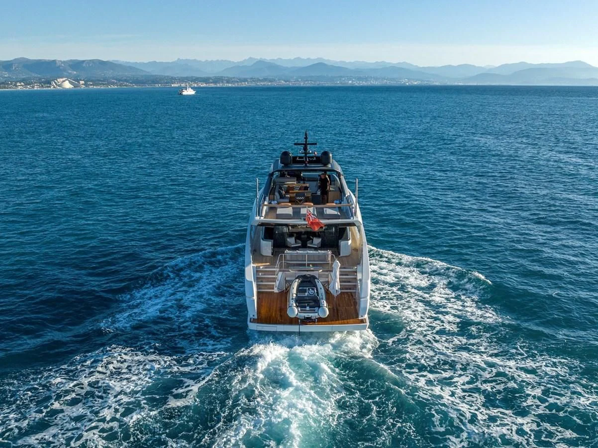 a boat on the water aboard LOLA Yacht for Sale