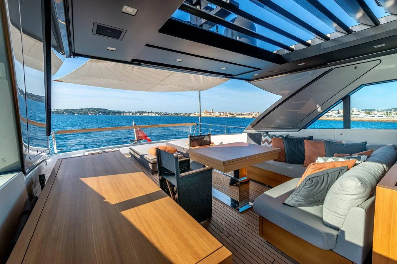 a boat on the water aboard LOLA Yacht for Sale