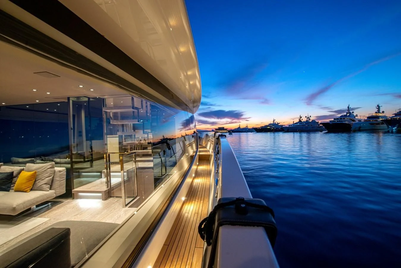 a boat on the water aboard LOLA Yacht for Sale