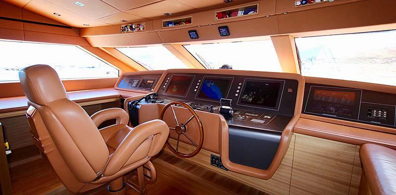 inside of a vehicle aboard CHRISTINA Yacht for Sale