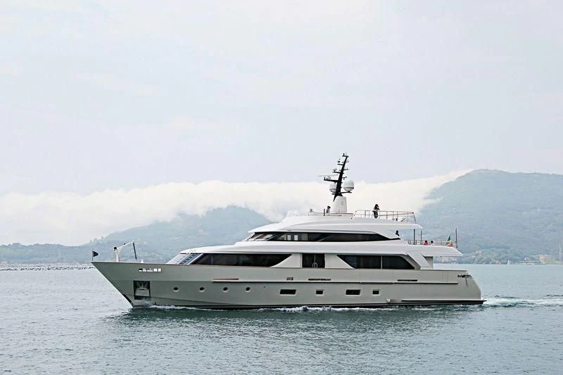 a boat in the water aboard CHRISTINA Yacht for Sale