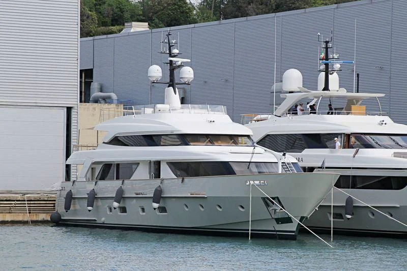 a couple of white yachts aboard CHRISTINA Yacht for Sale