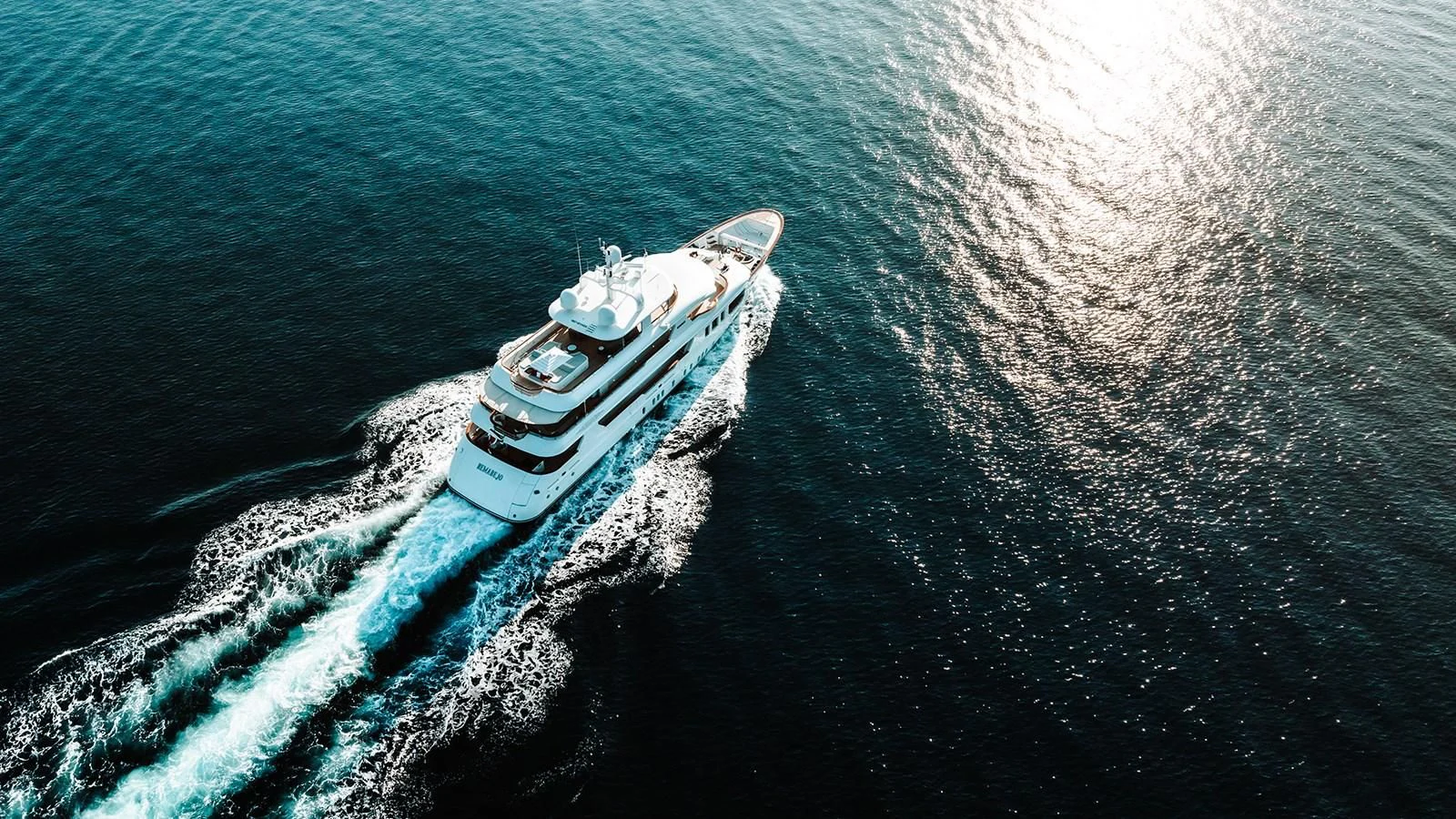 a ship in the water aboard INCAL Yacht for Sale