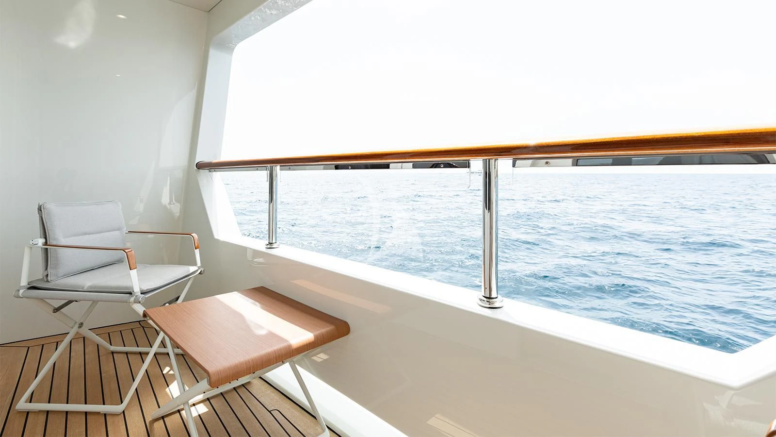 a chair on a boat aboard INCAL Yacht for Sale