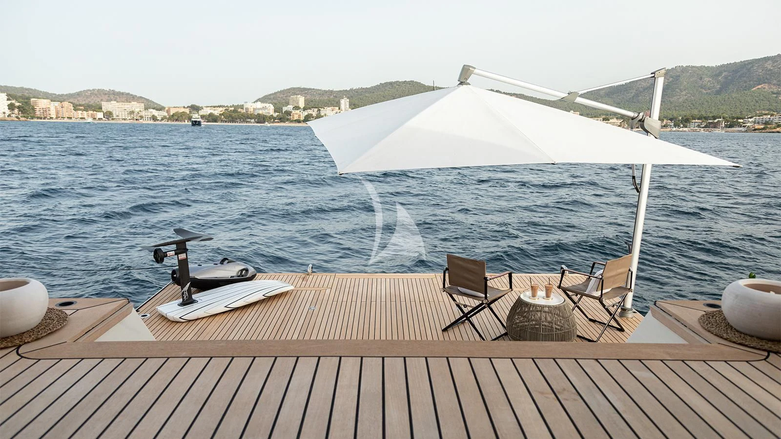 a boat on the water aboard INCAL Yacht for Sale