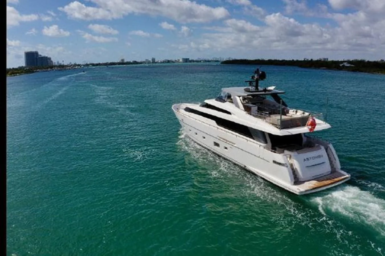 a boat on the water aboard ASTONISH Yacht for Sale