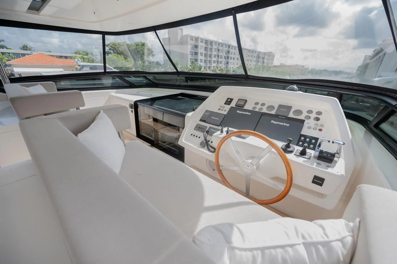 the inside of a car aboard ASTONISH Yacht for Sale