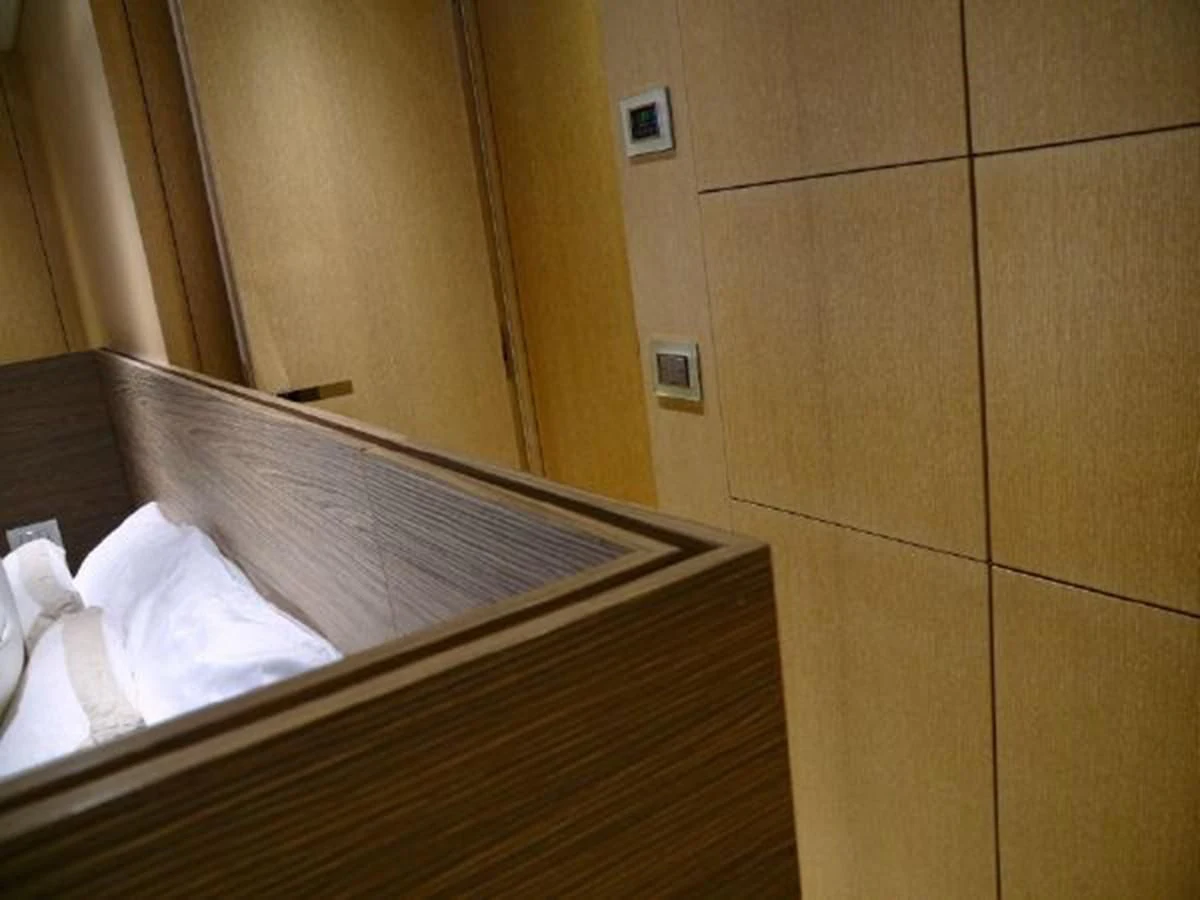 a towel on a counter aboard ASTONISH Yacht for Sale