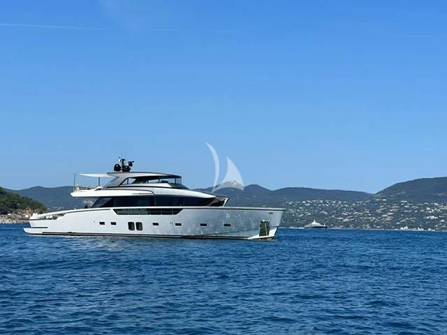 a yacht on the water aboard BELLE DE NUIT Yacht for Sale