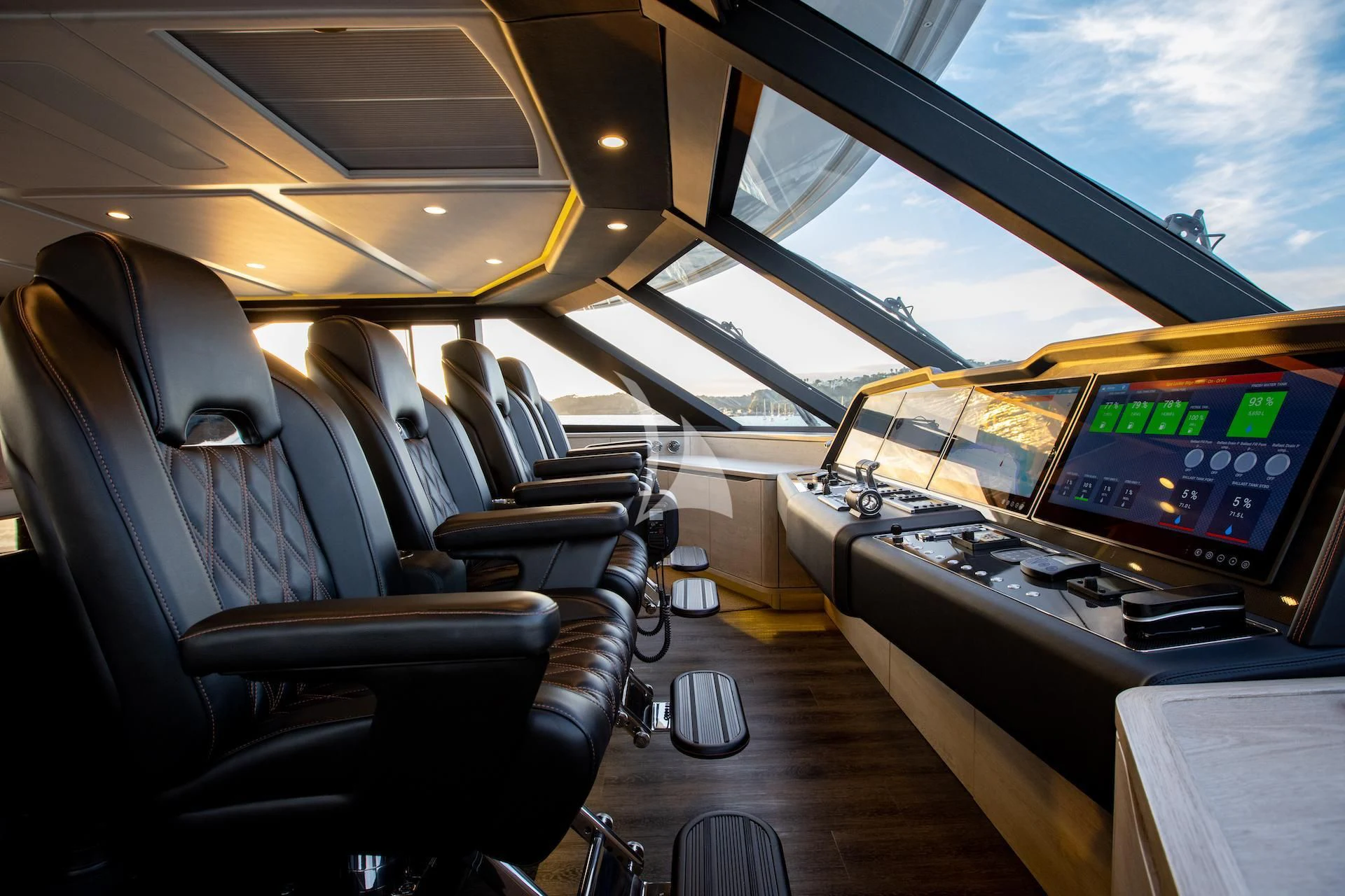 inside of a plane aboard RUA MOANA Yacht for Sale