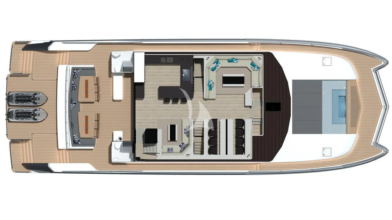 a computer with a large window aboard RUA MOANA Yacht for Sale