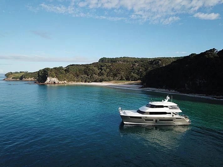 a boat on the water aboard RUA MOANA Yacht for Sale