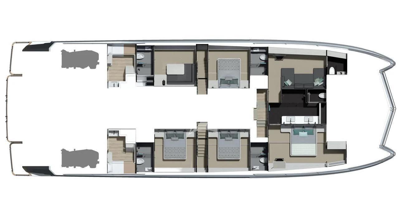 diagram, engineering drawing aboard RUA MOANA Yacht for Sale