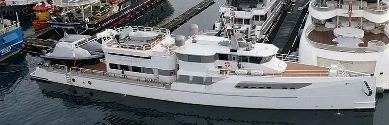 a group of boats in a harbor aboard PURSUIT Yacht for Sale