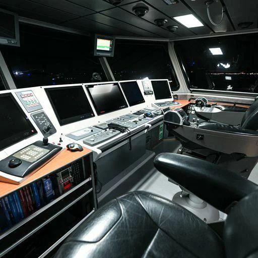 a room full of computers aboard PURSUIT Yacht for Sale