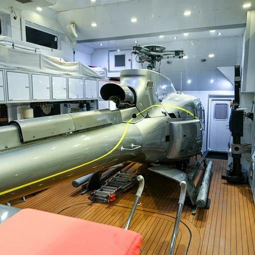 a machine in a room aboard PURSUIT Yacht for Sale