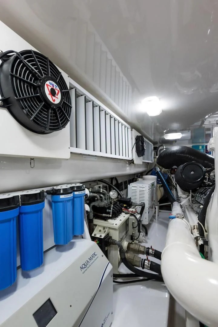 a close-up of a machine aboard LAST CALL Yacht for Sale